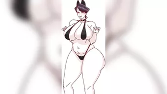 Komi's Milf Mom Bouncing Her Massive Ass and Tits to the Sad Cat Dance