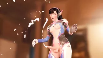 D.VA OVERWATCH TRANSEXUAL FUTANARI LEAVES CUM