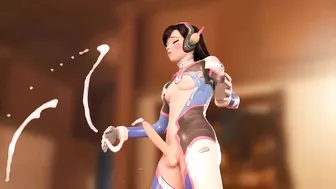 D.VA OVERWATCH TRANSEXUAL FUTANARI LEAVES CUM