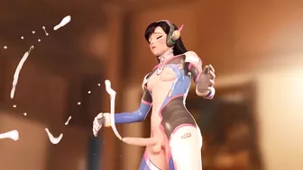 D.VA OVERWATCH TRANSEXUAL FUTANARI LEAVES CUM