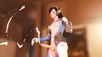 D.VA OVERWATCH TRANSEXUAL FUTANARI LEAVES CUM