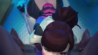 Overwatch Dva Sucks Dick tii Cum In Mouth POV