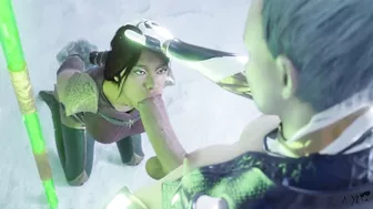 Jade Sucking Frost's Big Cock