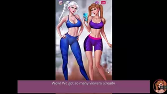 Train your ass with Elsa [Rule 34 Hentai game] Elsa and her stepsister fuck the gym teacher