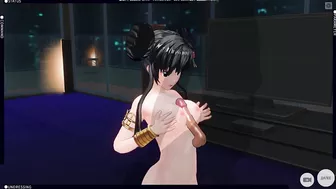 3D HENTAI Chinese girl rubs her breasts on your cock