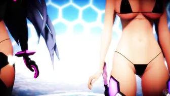 MMD R18 Iris Heart x Purple Heart Bikini Dance