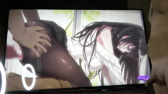 Anime Ken Watches His Slutty GF Getting In Her Ass And Cumming In Front Of The Camera