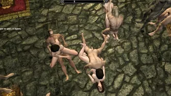 Sex Orgy! Fight Club Skyrim Gangbang, Sex Of Three Couples At The Same Time! | Skyrim porno