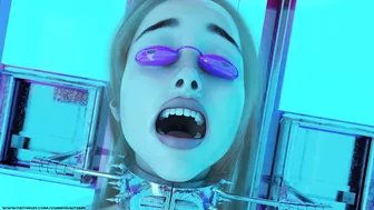 Girl in Tanning Bed Solarium Trapped 3D BDSM Animation