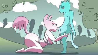 Bunny furry Teen Sucks small Furry DICK! Rule34 original