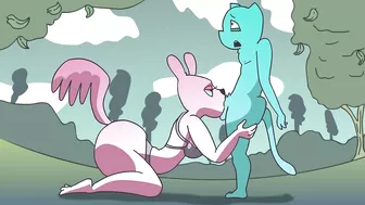 Bunny furry Teen Sucks small Furry DICK! Rule34 original