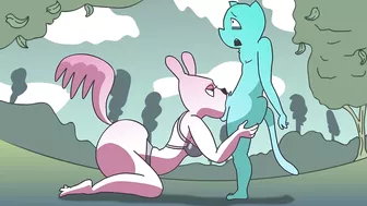 Bunny furry Teen Sucks small Furry DICK! Rule34 original