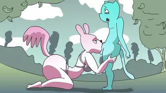 Bunny furry Teen Sucks small Furry DICK! Rule34 original