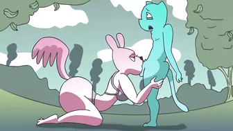 Bunny furry Teen Sucks small Furry DICK! Rule34 original