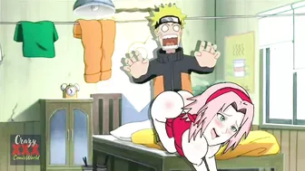 Sakura and Naruto fucking hard in the bedroom