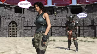 Lara Croft in naughty arena