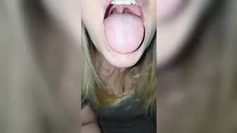 Swallowing a fans cum for fun