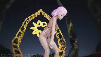 MMD R18+ Misaka Scream Portal Island Stage 1169