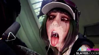 Ela extreme throat fuck with cum inside throat (Rainbow Six Siege 3d animation with sound)