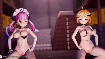 Hai Phut Hon - Minato Aqua & Yozora Mel | Vtuber MMD