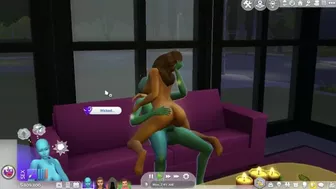 Sims 4: Fucking an Alien on Couch