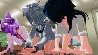 3D HENTAI group sex in the classroom