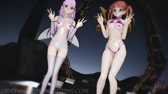 MMD R18+ Demon Misaka 4.0 And Kuroko 2020Instillation Portal Island 1178