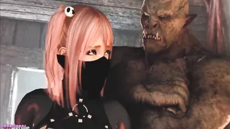 DEAD OR ALIVE honora Resident evil 2 fucked by huge ass of giant monster huge penis p4