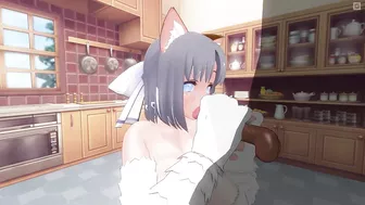 3D HENTAI Yumi sucks a big cock