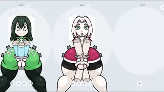 Fapwall [Rule34 Hentai game] Sakura from Naruto is taking 6 penis at once