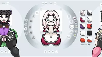 Fapwall [Rule34 Hentai game] Sakura from Naruto is taking 6 penis at once