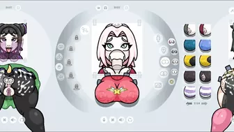 Fapwall [Rule34 Hentai game] Sakura from Naruto is taking 6 penis at once