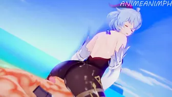 Spending a Day with Ganyu's Thighs from Genshin Impact Until Creampie - Anime Hentai 3d Compilation