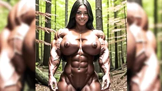 Girls gaining muscle in the forest - Episode 2 - Ai animation