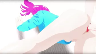 A girl with pink hair gets fucked in the pussy.Hentai anime cartoon