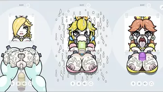 Fapwall [Weird Hentai game] Rosalina Peach and Daisy gets the best gangbang of their life without Ma