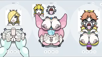 Fapwall [Weird Hentai game] Rosalina Peach and Daisy gets the best gangbang of their life without Ma