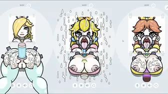 Fapwall [Weird Hentai game] Rosalina Peach and Daisy gets the best gangbang of their life without Ma