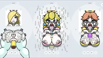 Fapwall [Weird Hentai game] Rosalina Peach and Daisy gets the best gangbang of their life without Ma