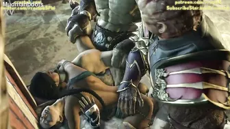 Kitana and Jade are fuktoys for the big bosses 3D Porn Animation