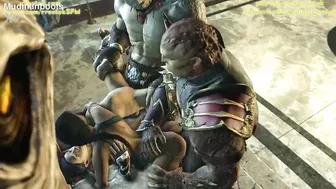 Kitana and Jade are fuktoys for the big bosses 3D Porn Animation