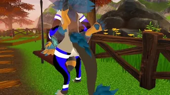 Female protogen gets pounding during mini golf