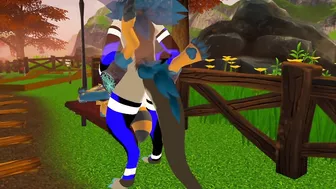 Female protogen gets pounding during mini golf