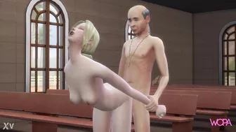 [TRAILER] Innocent nun spied priest and then went to suck his dick with great desire