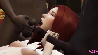 Ginevra Weasley calls her friends for a hot interracial gangbang