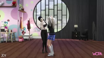 [TRAILER] Wednesday Addams and Enid. Roommates licking and rubbing each other