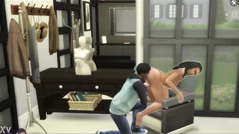 SIMS 4 - EBONY COUPLE HAS A QUICK HARD FUCK