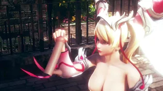 3D HENTAI OVERWATCH mercy jerking off your cock