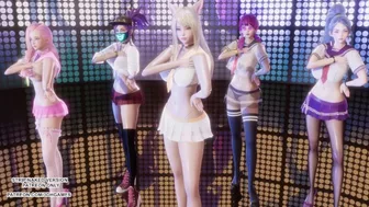 [MMD] Badkiz - Come Closer Sexy Kpop Dance Ahri Akali Seraphine Kaisa Evelynn League Of Legends KDA