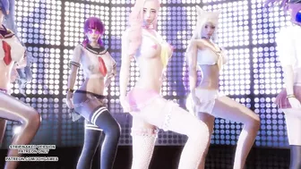 [MMD] Badkiz - Come Closer Sexy Kpop Dance Ahri Akali Seraphine Kaisa Evelynn League Of Legends KDA